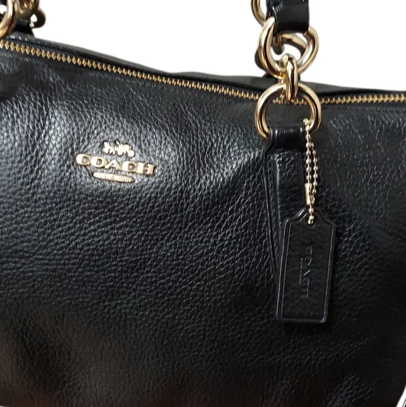 Coach Ally Leather Zip Shoulder Satchel Great Condition F30565 - Picture 4 of 9